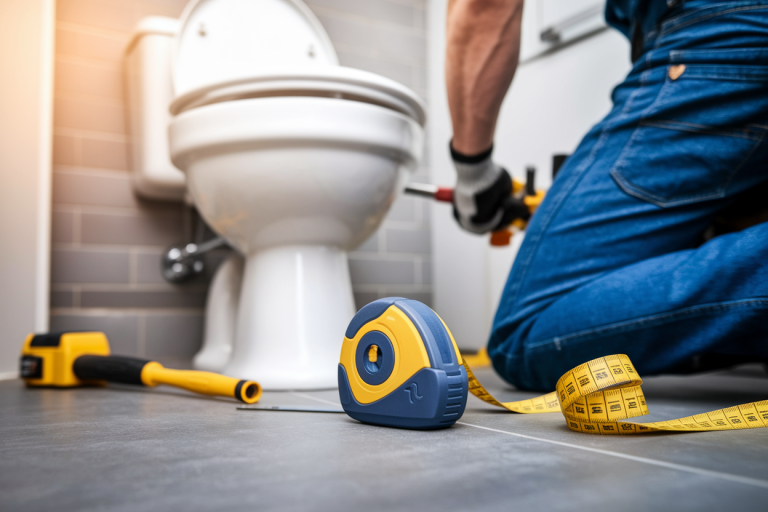plombier-outils-ruban-mesure-toilette