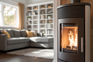 poele-granules-moderne-flamme-salon