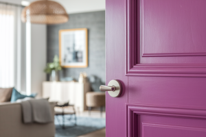 porte-entrouverte-peinture-vive