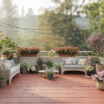 terrasse-plantes-fleurs-coussins-guirlandes