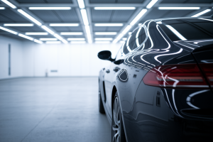 voiture-elegante-garage-spacieux-vue-laterale
