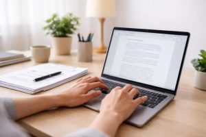 bureau-organise-ordinateur-documents-stylo