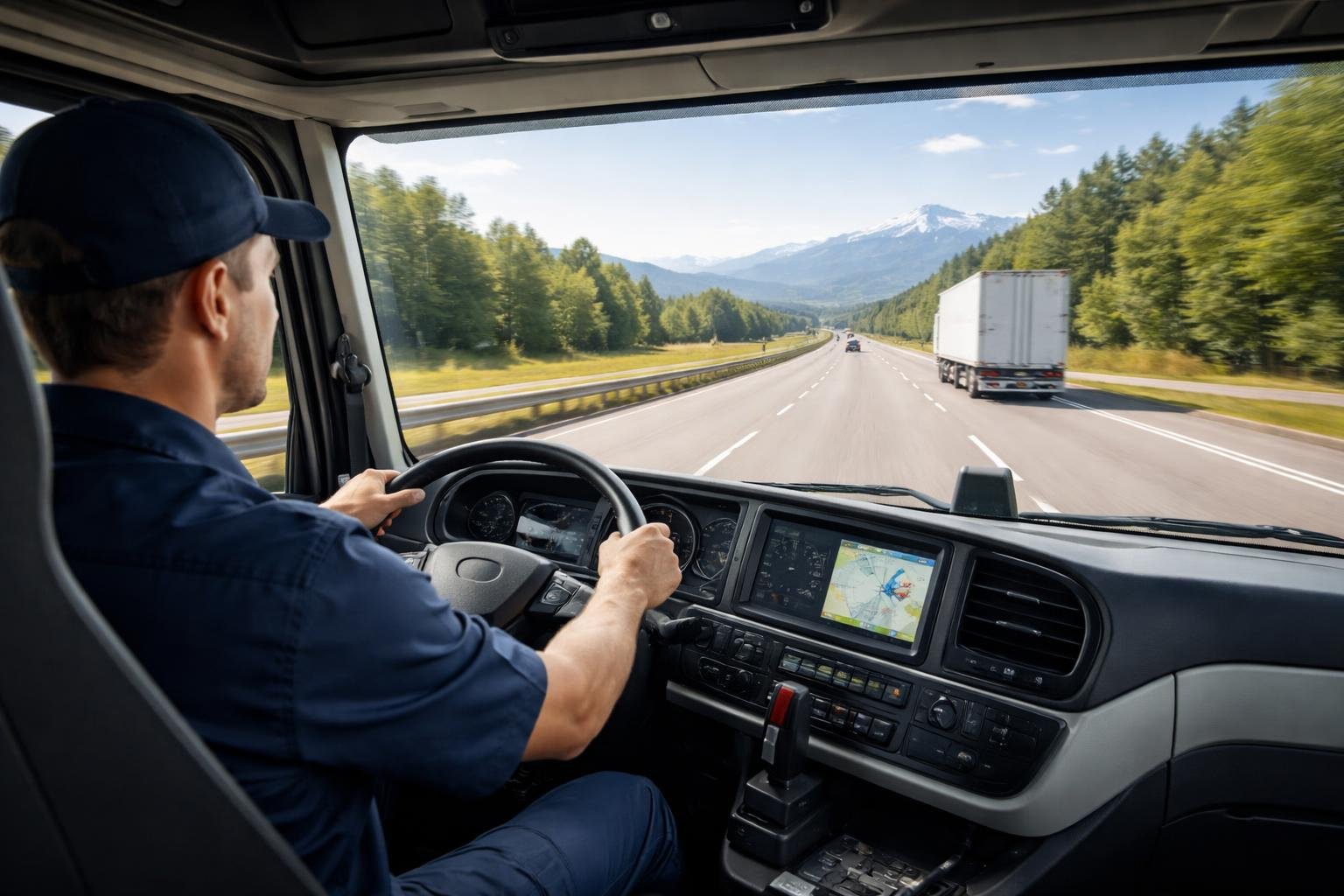 camion-autoroute-ciel-bleu-montagnes