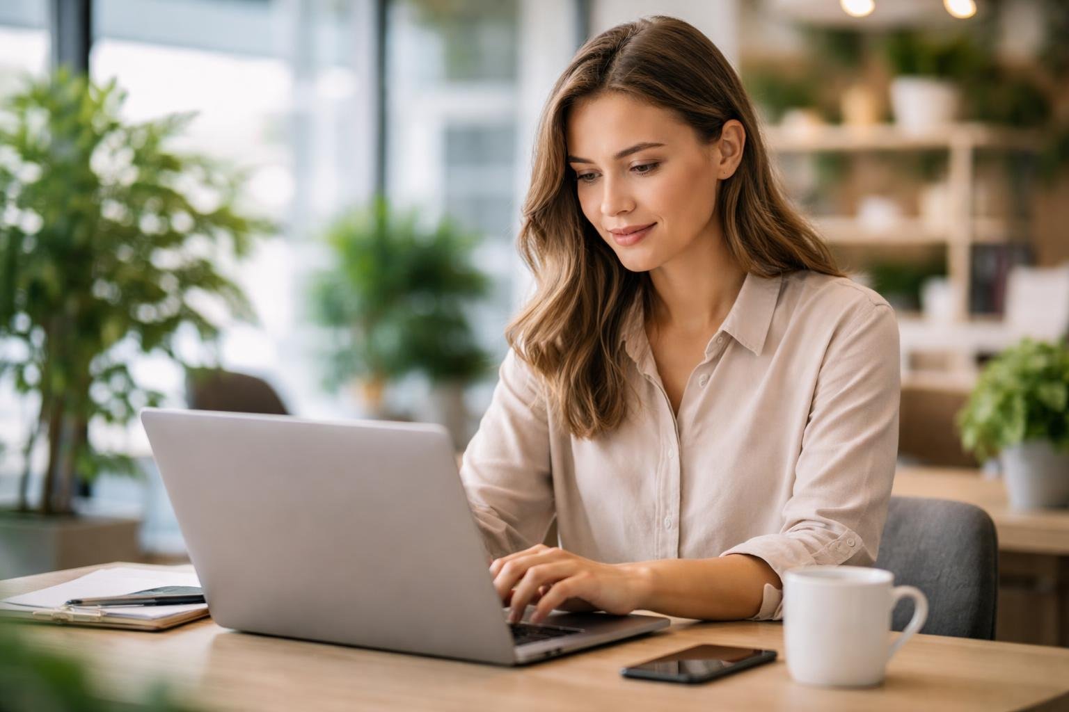 personne-ordinateur-portable-bureau-plantes