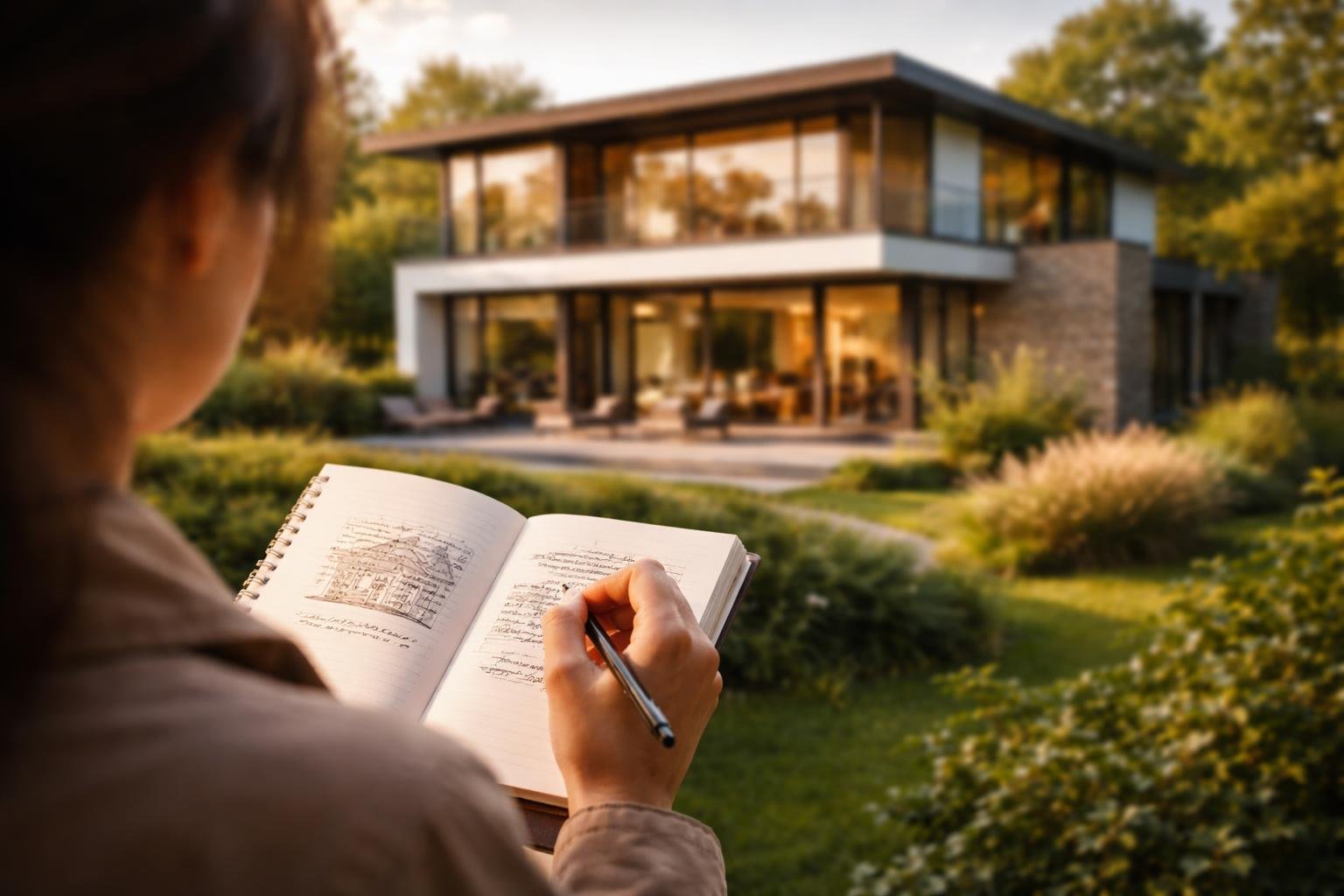 personne-maison-moderne-carnet-notes