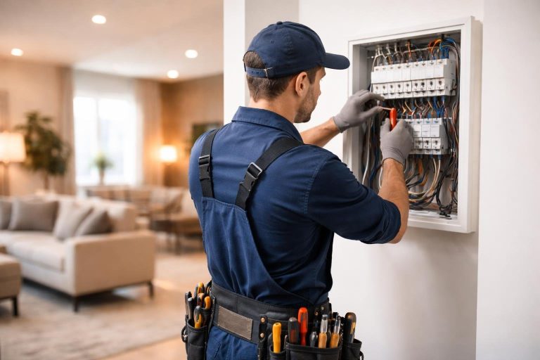 electricien-travail-panneau-electrique-maison-moderne