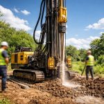 chantier-forage-machine-vegetation-terre